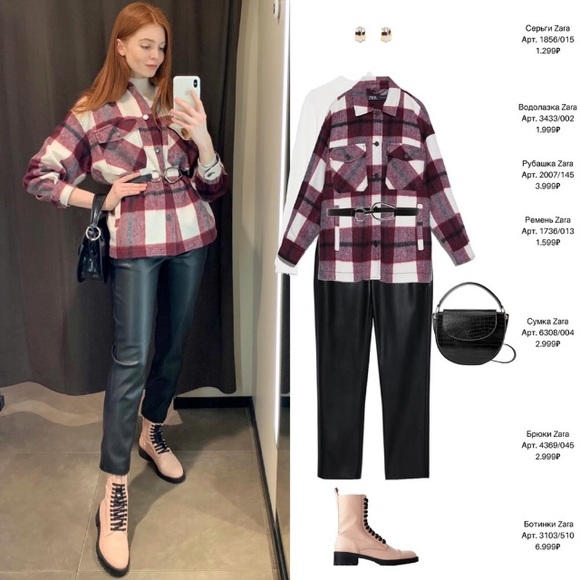 Zara TRF laced leather ankle boots soft pastel pink NWT - Picture 2 of 8